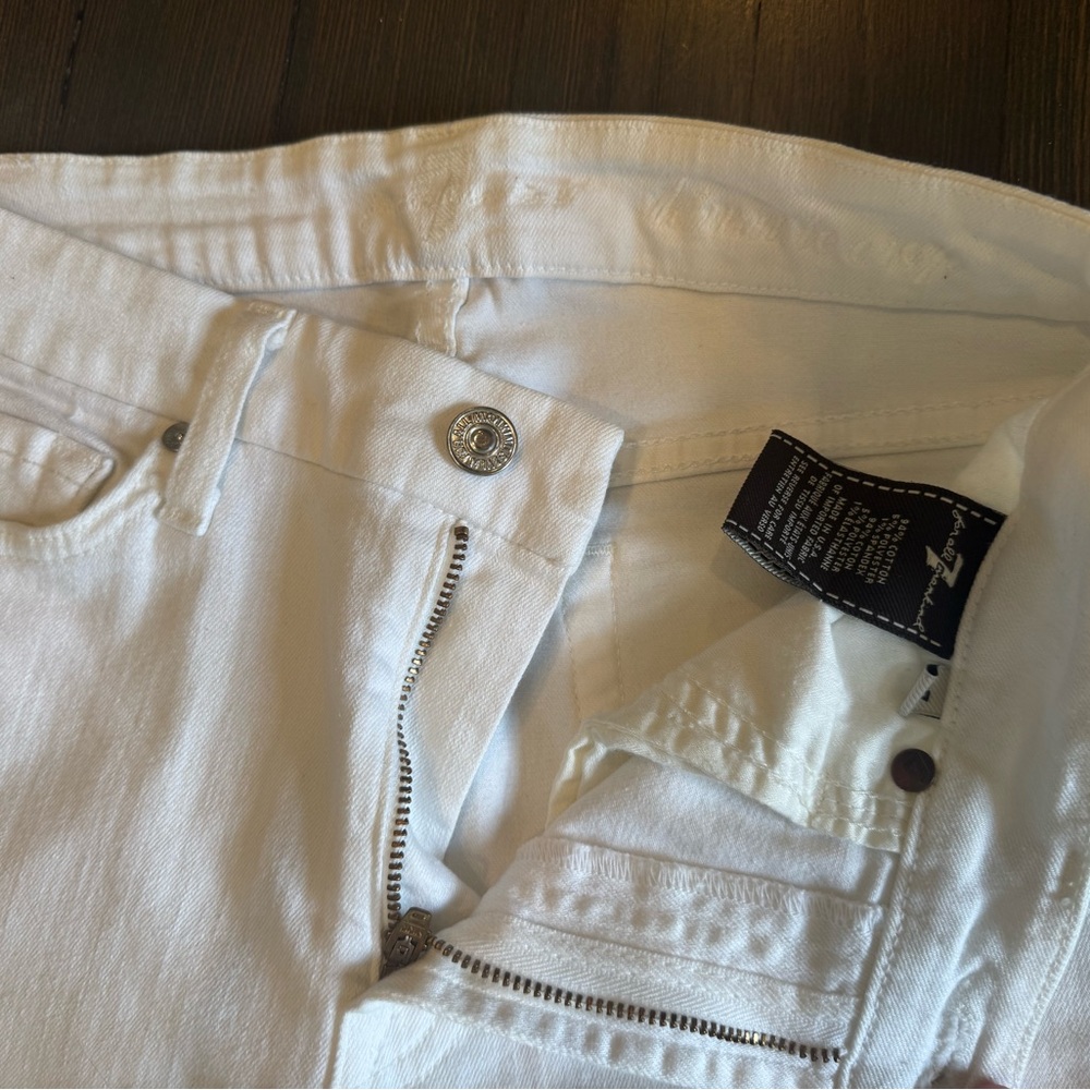 7 for All Mankind, Kimmie Crop size 27 white jeans - Picture 8 of 14